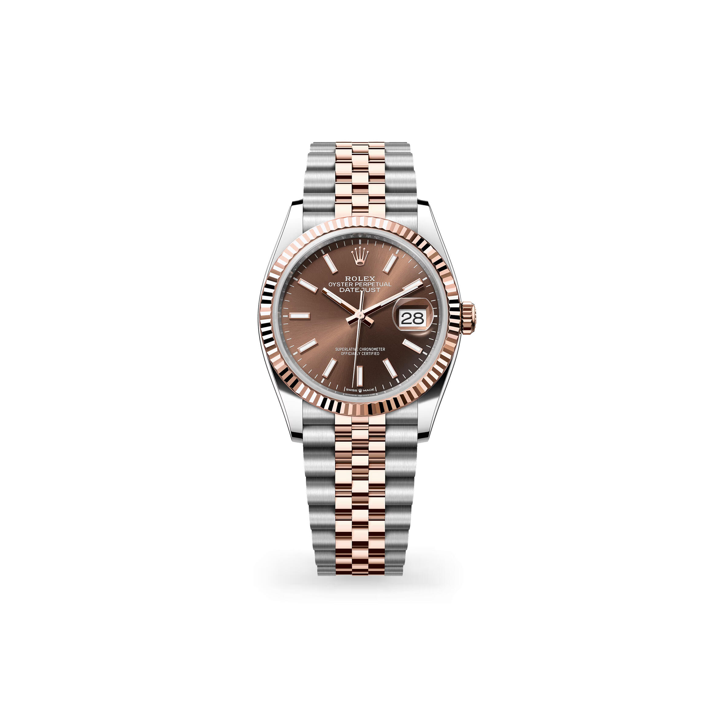 ROLEX DATEJUST 36 OYSTER, 36 MM, OYSTERSTEEL AND EVEROSE GOLD 126231
